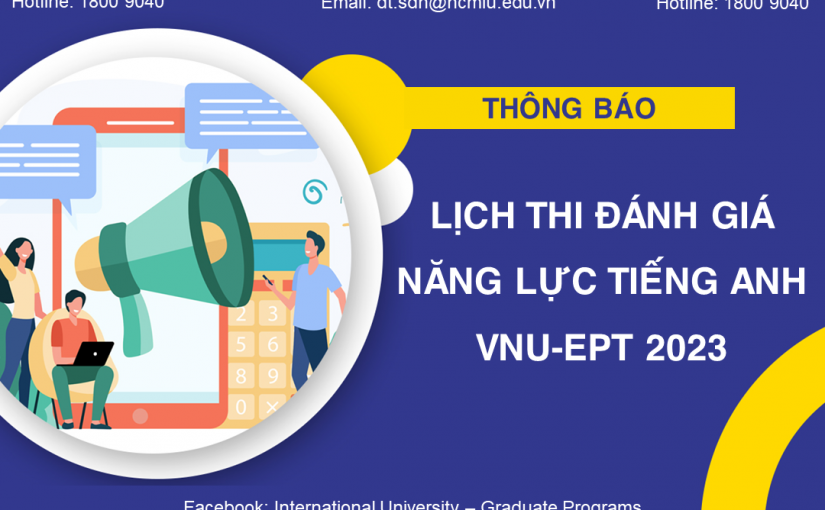 Thông báo về lịch thi tiếng Anh VNU-EPT 2023