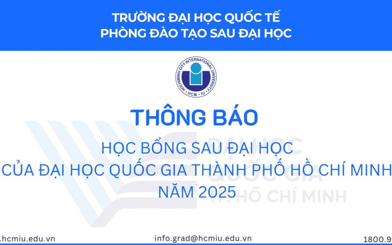Học bổng Sau Đại học của Đại học Quốc gia TP.HCM năm 2025
