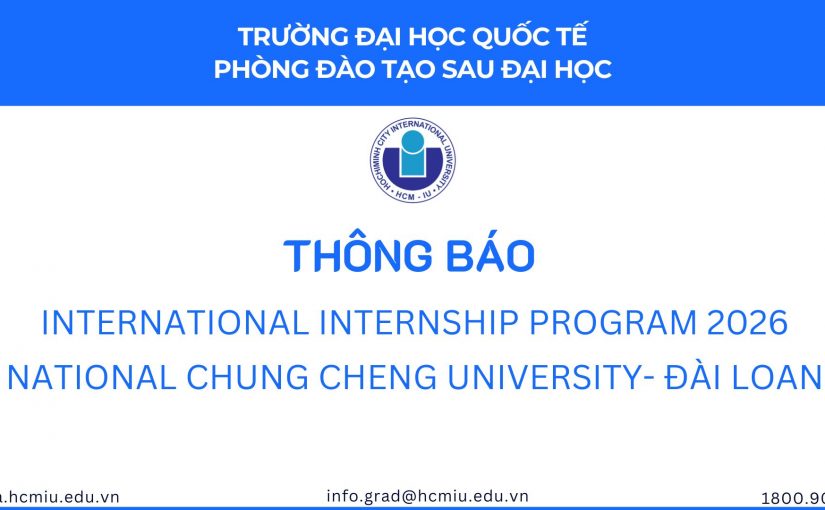 Học bổng thực tập ngắn hạn, National Chung Cheng University Đài Loan