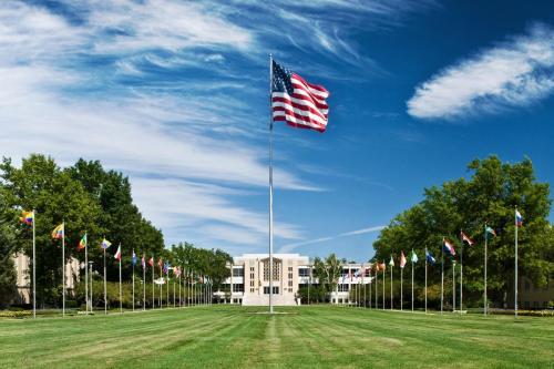 Flag mall, on the campus of Andrews University, Berrien Springs, Michigan
